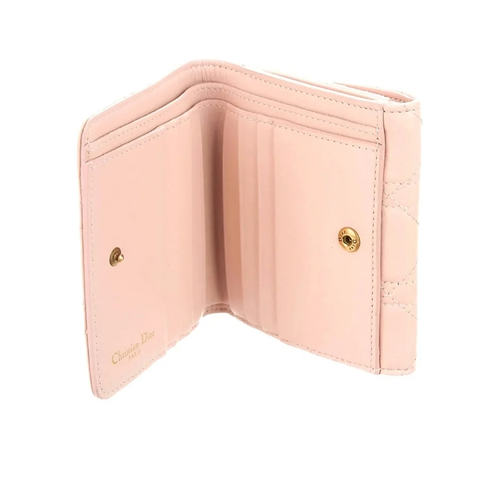 Dior Addict Pink Cannage Leather Wallet